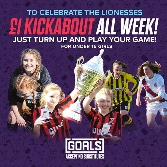 Girls (under 16) Kickabout for just £1 all week! Image