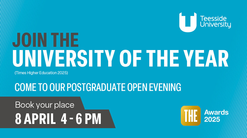 Book your place at University of the Year's Postgraduate Open Evening 