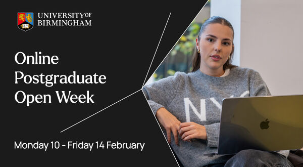 Online Postgraduate Open Week - Monday 10 – Friday 14 February 2025